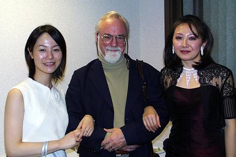 From left to right, the inspiration, the composer and the performer: Madoka Saji, John McCabe and Tamami Honma. Photo: Keith Bramich