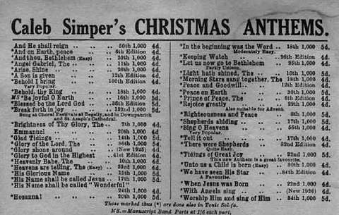 Caleb Simper's Christmas Anthems