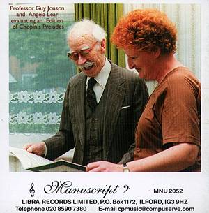 Professor Guy Jonson and Angela Lear evaluating an edition of Chopin's Preludes. © Libra Records Ltd