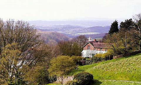 Elgar country: looking north-west from the Malvern Hills in Worcestershire, England, where Elgar 'found' music in the air. Photo © Keith Bramich