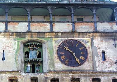 Sighisoara - the city gate. Top (far left) is Andrei Sorin Nicolescu's apartment