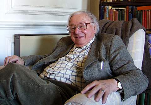 Wilfrid Mellers at home in York. Photo © 2004 Keith Bramich