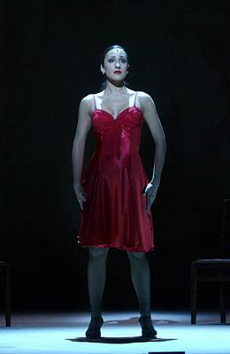 'Maria tango, Maria of the slums. Maria of the night and of fatal passion.' Julieta Anahi Frias in the title role of 'Maria de Buenos Aires' at the Theatre Royal, Norwich. Photo © Robbie Jack