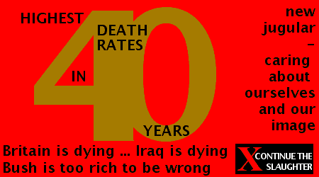New Jugular -- highest death rates in 40 years