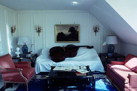Where your cello can lodge in style ... an official ad for the 5 star Palace Hotel in Munich. Photo © Nicolas Bruant