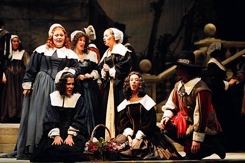 A scene from 'I Puritani'. Photo © 2005 Steven Caras