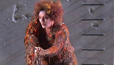 Waltraud Meier as Kundry in 'Parsifal' at Baden-Baden. DVD screenshot © 2005 Opus Arte