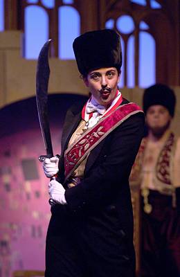 Alta Boover as Count Orlofsky in Ohio Light Opera's production of 'Die Fledermaus'. Photo © 2005 Matt Dilyard