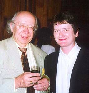 Lygia O'Riordan, artistic director of Ensemble XXI Moscow, with Gennadi Rozhdestvensky. Photo courtesy of EXXIM