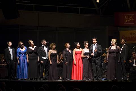 The members of the COC Ensemble Studio in performance at the Altamira Summer Arts Opera Concerts. Photo © 2005 Laura Elizabeth Stanley