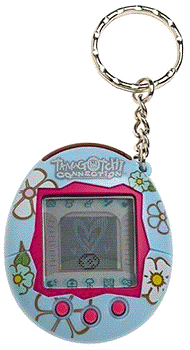 The Tamagotchi Connection: Version 2 Tropical Fun-Light Blue with Flowers, by Bandai