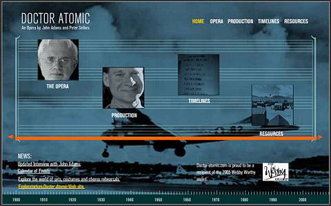 A doctor-atomic.com screenshot, © 2005 San Francisco Opera