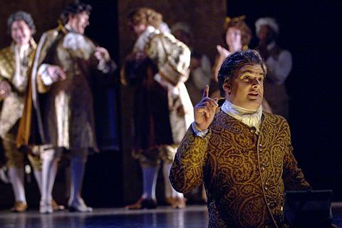 Andrew May as Antonio Salieri in 'Amadeus'. Photo © 2005 Roger Mastroianni