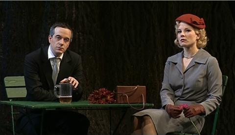 Adrian Eröd as Albert with Elina Garanca as Charlotte at the start of Act 2. DVD screenshot © 2005 ORF