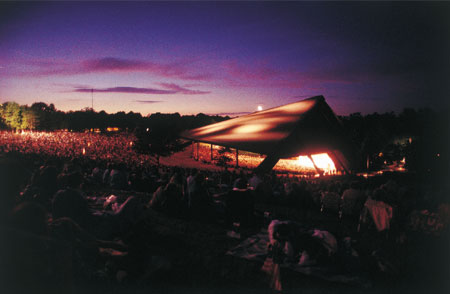 Blossom Pavilion at night. Photo © Roger Mastroianni