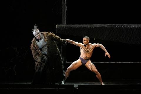 Eric Owens as Grendel and Desmond Richardson as Beowulf. Photo © 2006 Robert Millard