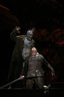 Eric Owens as Grendel and Jay Hunter Morris as Unferth. Photo © 2006 Robert Millard