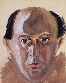 Arnold Schoenberg self-portrait, gouache on paper. Photo © Arnold Schoenberg Center, Wien