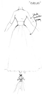 Cathy Berberian's sketch for her 'Clrcles' dress. Photo courtesy of Cristina Berio