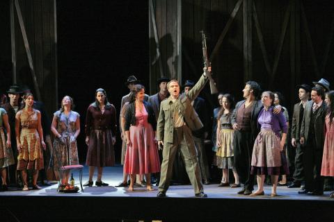 Anne-Sofie von Otter and William Joyner in the Santa Fe Opera production of Bizet's 'Carmen'. Photo © 2006 Ken Howard