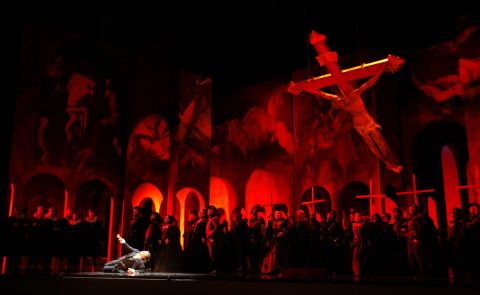 A scene from the LA Opera production of Verdi's 'Don Carlo'. Photo © 2006 Robert Millard