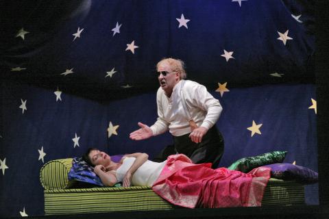 Natalie Dessay (Pamina) and David Cangelosi (Monostatos) in the Santa Fe Opera production of 'The Magic Flute'. Photo © 2006 Ken Howard