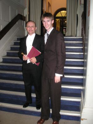 Andrew Padmore (left) and Oliver Rudland at the Royal College of Music. Photo © 2006 Keith Nisbet
