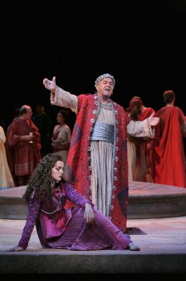Janice Watson as Salomé and Ragnar Ulfung as Herod, in the Santa Fe Opera production of Richard Strauss's 'Salomé'. Photo © 2006 Ken Howard