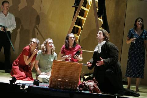 Picnic scene in English Touring Opera's production of Purcell's 'Dido and Aeneas'. Photo © 2006 Keith Pattison