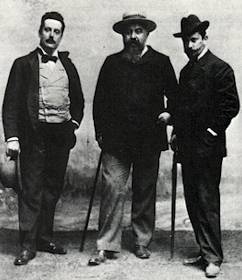 Giacomo Puccini, Giuseppe Giacosa and Luigi Illica. Photo courtesy of Opera Resource