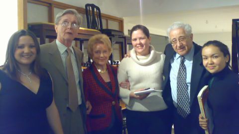 From left to right: Gemma Beeson, Malcolm Troup, Eugenie Maxwell, Samantha Ward, Peter Frankl and Sholpan Sharbakova. Photo © 2006 Fiona Clarey