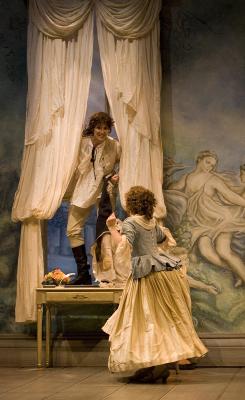 Patricia Risley as Cherubino and Lisa Saffer as Susanna in Arizona Opera's 'The Marriage of Figaro'. Photo © 2006 Tim Fuller