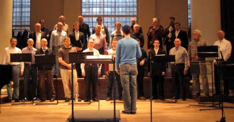 LJMC and Michael Etherton rehearsing for the 3 December 2006 concert. Photo © 2006 Dan Jacobs