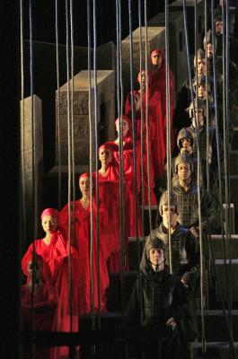A scene from Tan Dun's 'The First Emperor'. Photo © 2007 Ken Howard/Metropolitan Opera