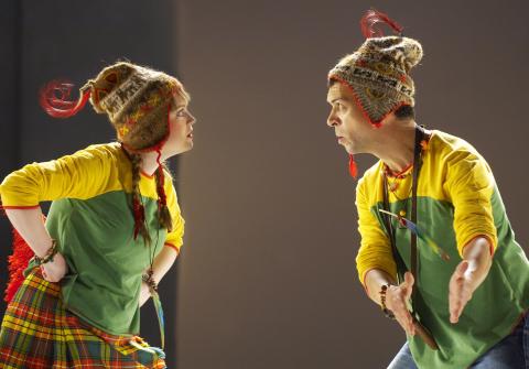 Papageno (Roderick Williams) and Papagena (Fflur Wyn). Photo © 2007 Richard Moran