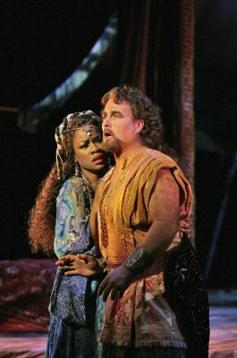 Denyce Graves (Delilah) and Clifton Forbis (Samson). Photo © 2007 Ken Howard