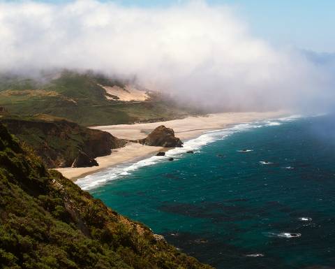 A section of coastline at Big Sur, California, USA