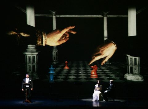 Alexander Zemlinsky's 'Eine florentinische Tragödie' with (left to right) Donnie Ray Albert as Simone, Tatiana Pavlovskaya as Bianca, and Anthony Dean Griffey as Guido Bardi. Photo © 2007 Robert Millard