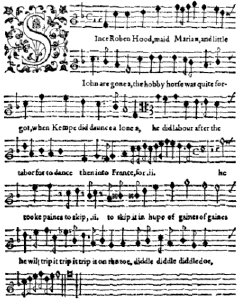 The madrigal 'Since Robin Hood ...' from 'Ayres or Phantasticke Spirites' for three voices (1608) by Thomas Weelkes (1576-1623)