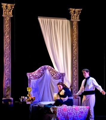 Juliet (Joana Seara) and Romeo (Mark Chaundy) during Act I at the UK première staging at Buxton Opera House. Photo © 2007 Anthony Hall
