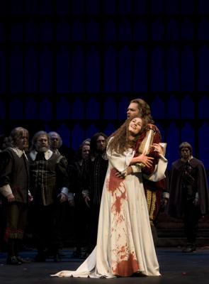 The Mad Scene: Laura Whalen as Lucia and Weston Hurt as Enrico. Photo © 2007 Tim Fuller 