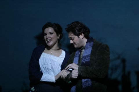 Virginia Tola and Arturo Chacón-Cruz in 'La bohème' at Los Angeles Opera. Photo © 2007 Robert Millard 