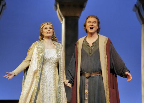 Camilla Nylund as Elisabeth and Robert Gambil as Tannhäuser. Photo © 2008 Cory Weaver 