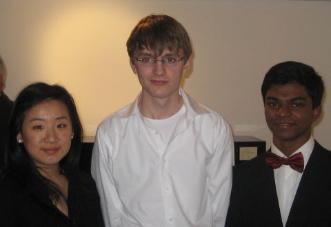 The three winners - from left to right: Lin Yang, Schay Wickham and Julian Clef