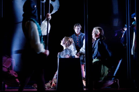 Julie Unwin (Anne Boleyn) with the executioner 