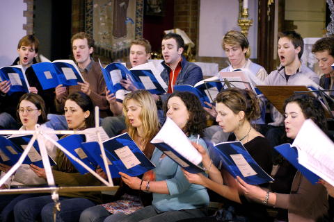 Members of the National Youth Choirs of Great Britain 