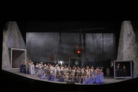 The chorus in Los Angeles Opera's 'Otello'. Photo © 2008 Robert Millard 
