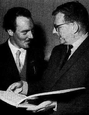 Ronald Stevenson talking to Dmitri Shostakovich