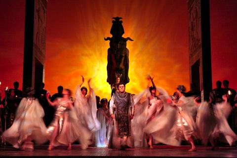The anointing of Radames (Carlo Ventre) as general of the Egyptian Armies, in Verdi's 'Aida' at San Diego Opera. Photo © 2008 Cory Weaver