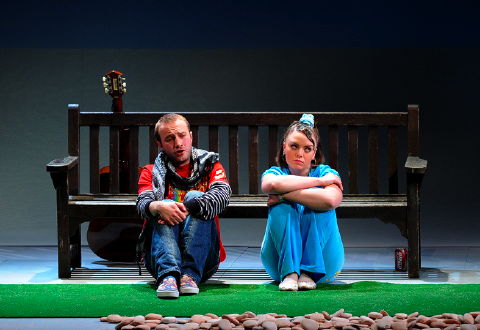 Tyler Clarke and Stephanie Lewis in the London Handel Festival's production of 'Atalanta'. Photo © 2008 Chris Christodoulou